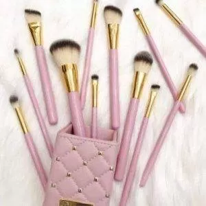 ست براش ۱۲ تایی بی اچ کازمتیک pink studded