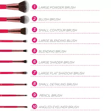 ست براش 10 تایی بی اچ کازمتیک همراه با کیف bh cosmetic bombshell