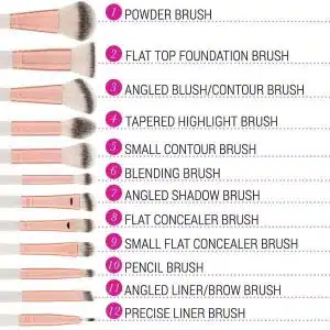 ست براش Rose Romance بی اچ کازمتیک bh cosmetic