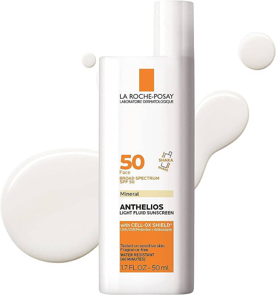 ضدآفتاب بی رنگ لاروش پوزای ضدپیری مینرال پوست حساس ۵۰میل SPF50