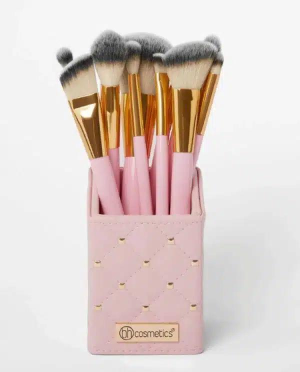 ست براش ۱۲ تایی بی اچ کازمتیک pink studded