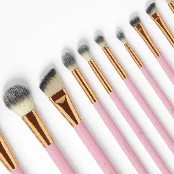 ست براش ۱۲ تایی بی اچ کازمتیک pink studded
