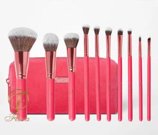ست براش 10 تایی بی اچ کازمتیک همراه با کیف bh cosmetic bombshell