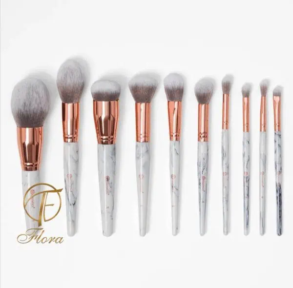 ست براش بی اچ کازمتیک اصل bh cosmetic MARBLE luxe 10 pcs brush