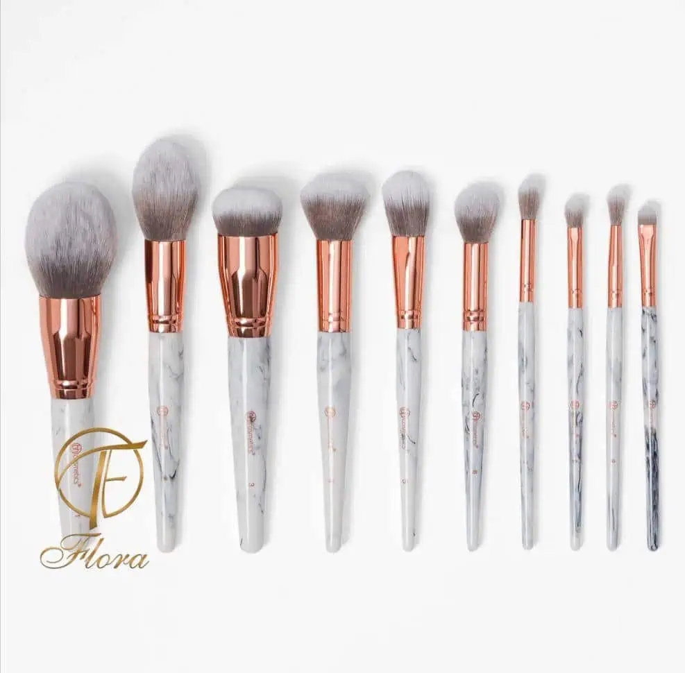 ست براش بی اچ کازمتیک اصل bh cosmetic MARBLE luxe 10 pcs brush