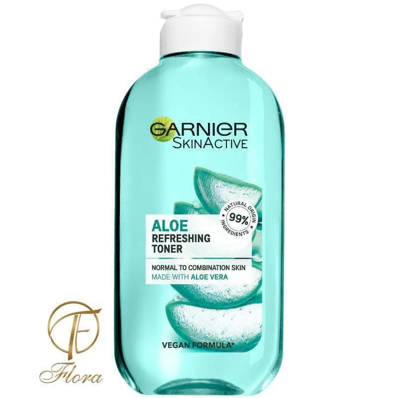 تونر آبرسان و شاداب کننده Aloe گارنیر garnier toner rose water