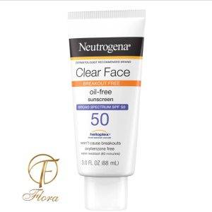 لوسیون ضد آفتاب و ضدجوش نوتروژینا neutrigena Clear Face Breakout Free Oil-Free Sunscreen SPF 50