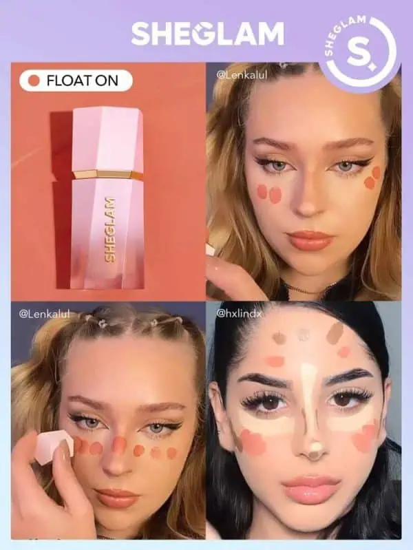 رژگونه مایع کالر بلوم لیکوئید شیگلم مدل sheglam hush hush blush - تصویر 2