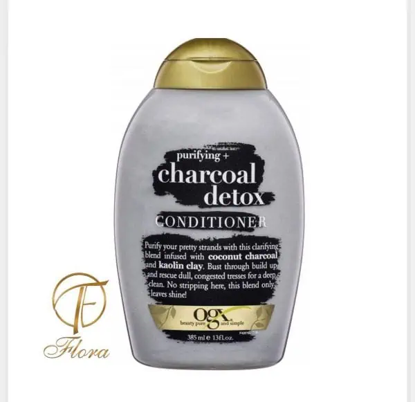 نرم کننده موی سر او جی ایکس OGX مناسب مو چرب مدل زغال Charcoal Detox
