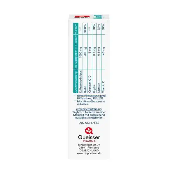 قرص و مکمل کلاژن 1000 دوپل هرز حاوی biotin و Q10 ( ضد چروک و جوانساز ) - تصویر 2