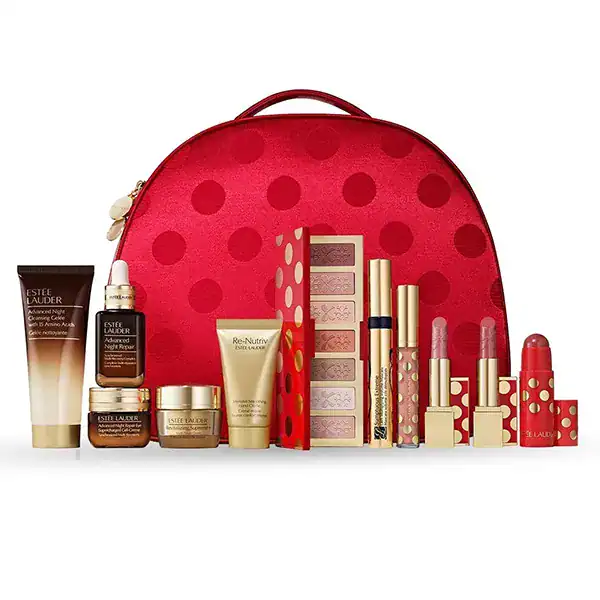 پک کریسمس استی لادر estée lauder christmas pack 2025 | ست هدیه 11 تایی بلاک‌باستر اصل با 5 سایز فول‌سایز